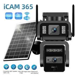 Dual Lens Solar Camera WIFI Security