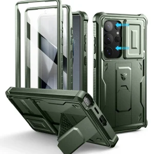 Screen Protector & Kickstand Shockproof Rugged Case